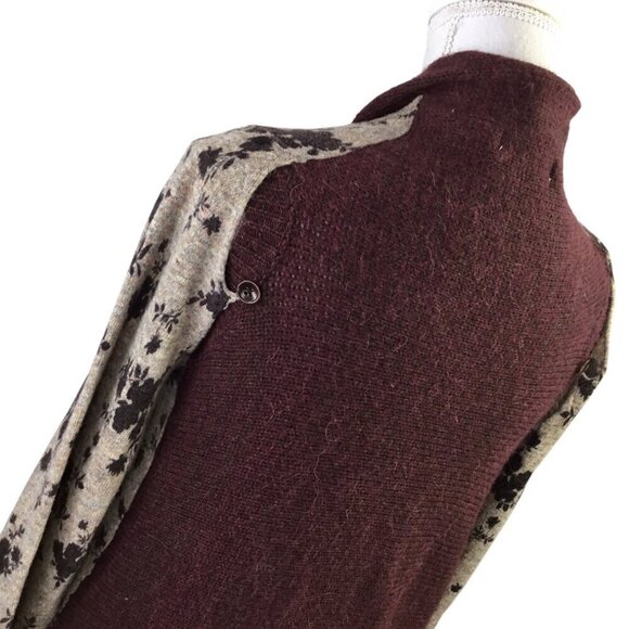 Sleeping on Snow Cozy Times Sweater Layered Cardigan Wool Alpaca Lagenlook Sz S - Picture 6 of 10